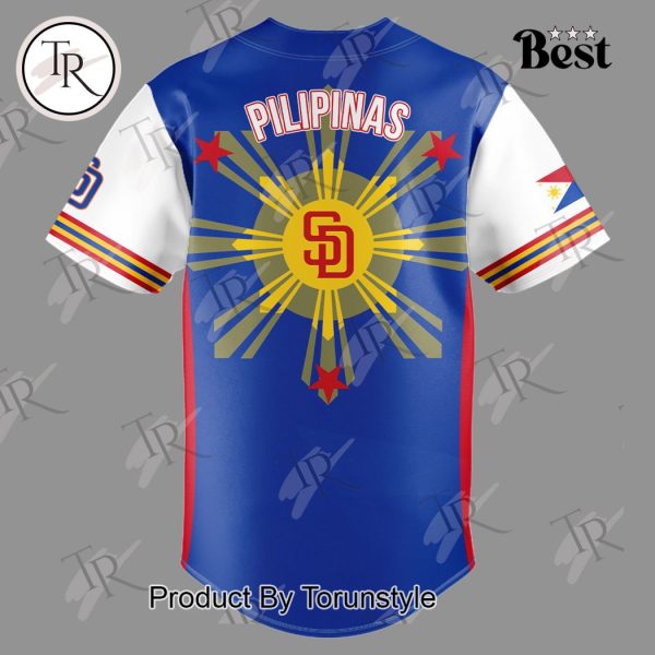 San Diego Padres Filipino Heritage Night Baseball Jersey – Navy