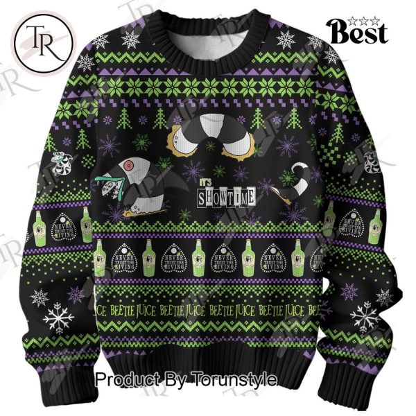 Beetlejuice Beetlejuice It’s Show Time I, Myself Am Strange And Unusual Sweater