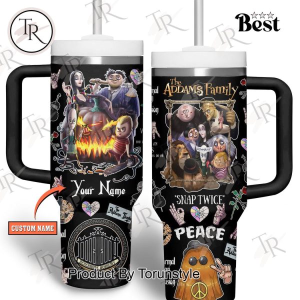 The Addams Family Snap Twice Peace Custom 40oz Tumbler