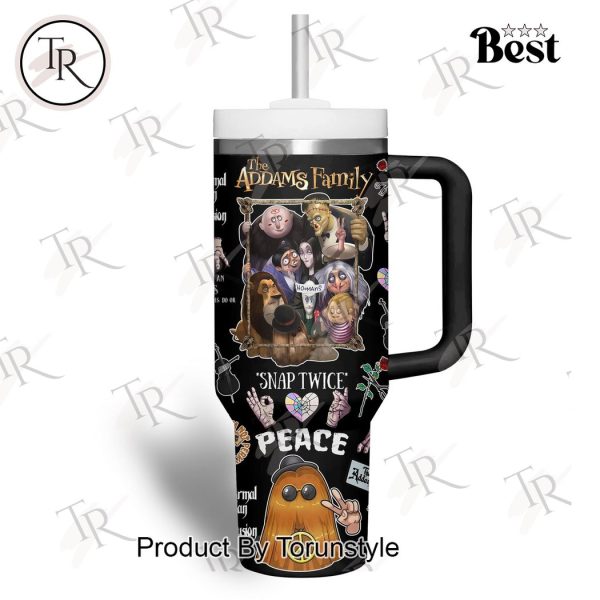 The Addams Family Snap Twice Peace Custom 40oz Tumbler