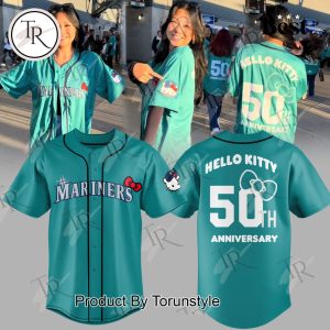 Seattle Mariners Hello Kitty 50th Anniversary Baseball Jersey