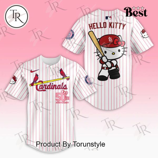 St. Louis Cardinals x Hello Kitty Night Sept 19 50th Anniversary Baseball Jersey