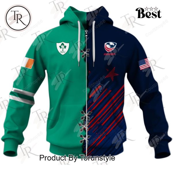 USA Rugby Eagles x Ireland Rugby Hoodie