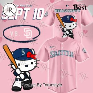 Seattle Mariners x Hello Kitty Night September 10th Baseball Jersey – Pink