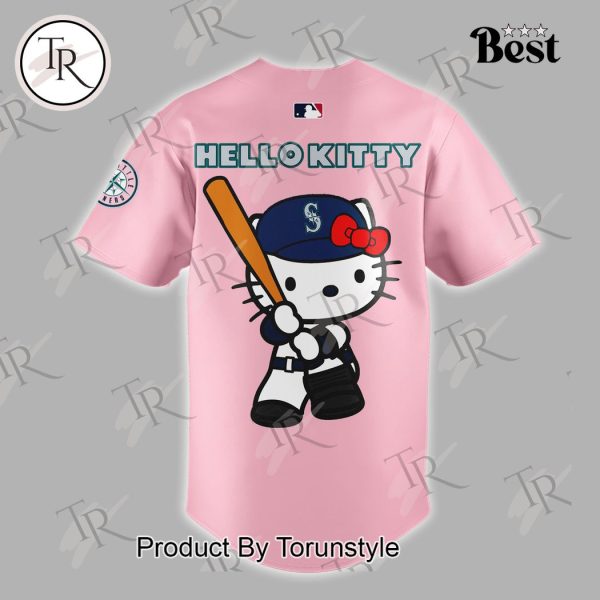 Seattle Mariners x Hello Kitty Night September 10th Baseball Jersey – Pink