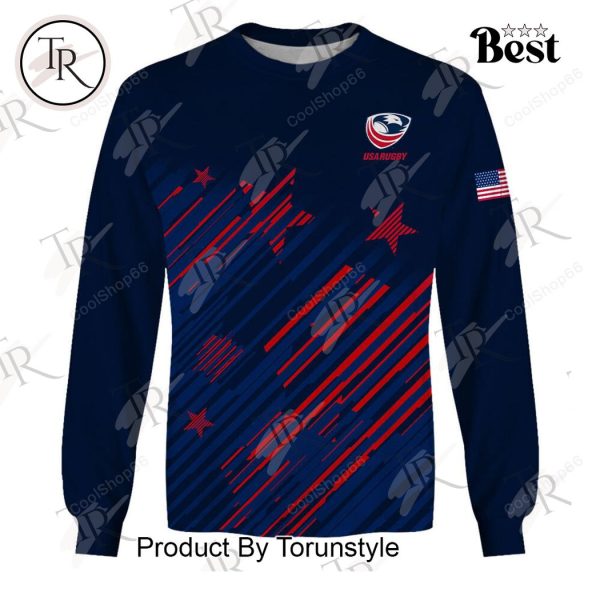 USA Rugby Home Jersey Style Hoodie