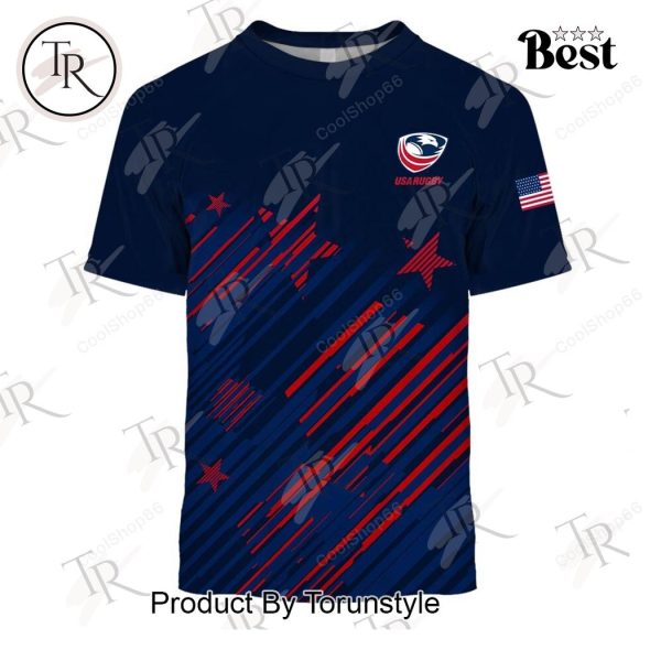 USA Rugby Home Jersey Style Hoodie