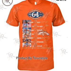 Denver Broncos 64 Years Of 1960-2024 Thank You For The Memories T-Shirt