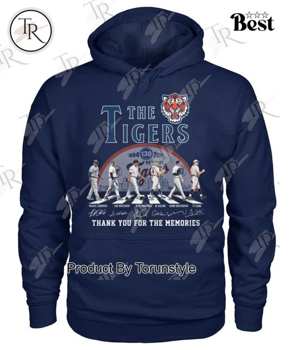 Detroit Tigers 130 Years Of 1894-2024 Thank You For The Memories T-Shirt