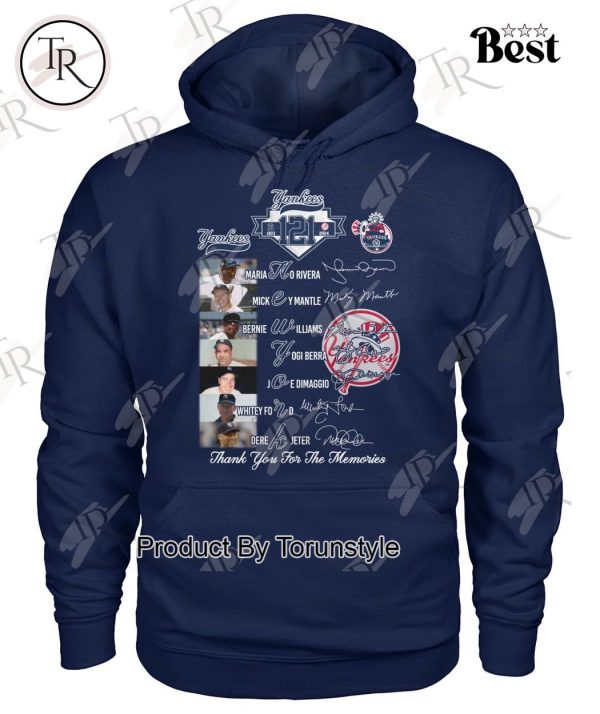 New York Yankees 121 Years Of 1903-2024 Thank You For The Memories T-Shirt