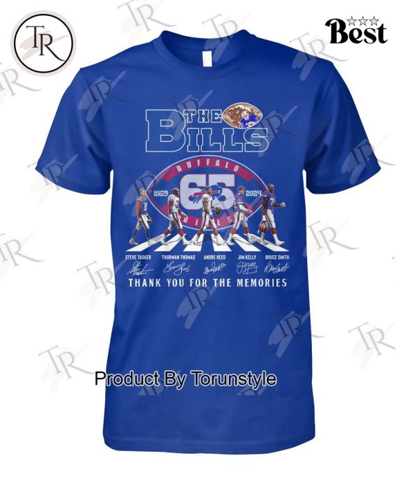 The Bills 65 Years Of 1959-2024 Thank You For The Memories T-Shirt