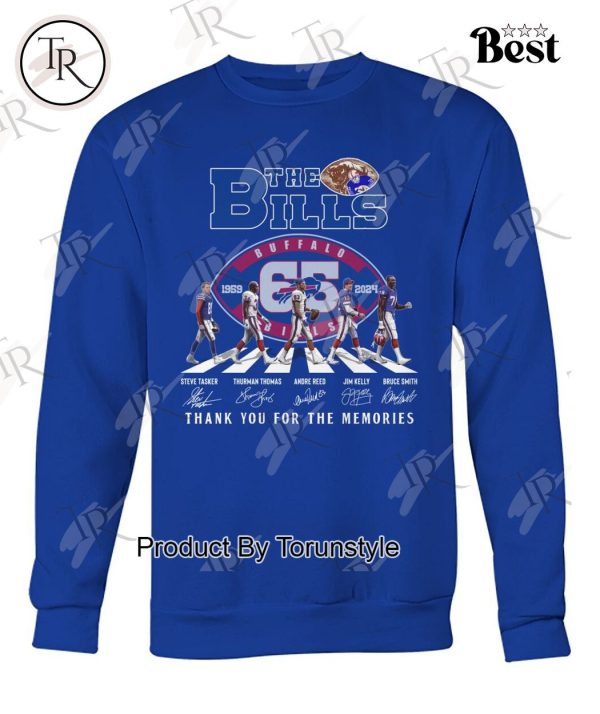 The Bills 65 Years Of 1959-2024 Thank You For The Memories T-Shirt