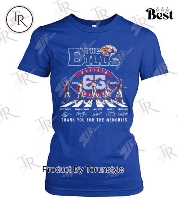 The Bills 65 Years Of 1959-2024 Thank You For The Memories T-Shirt