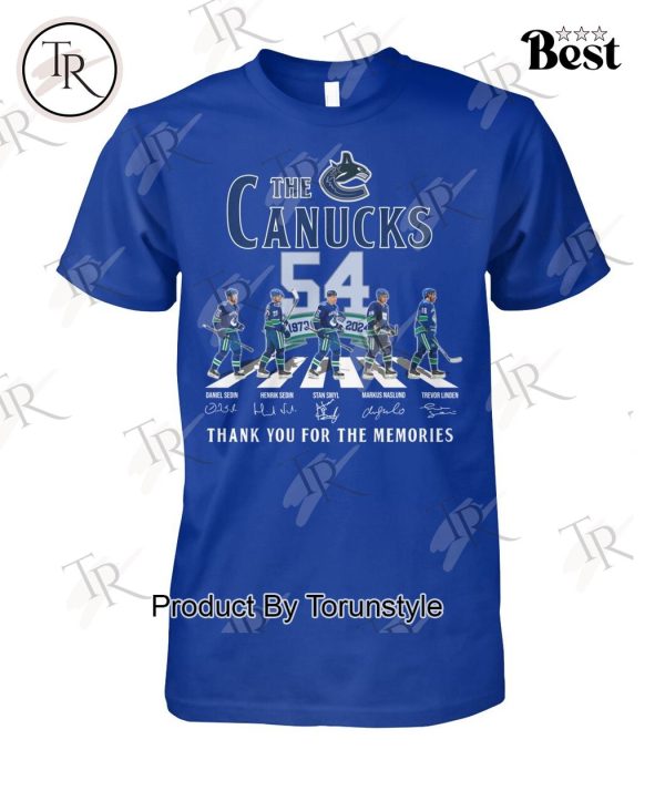 The Canucks 54 Years Of 1970-2024 Thank You For The Memories T-Shirt