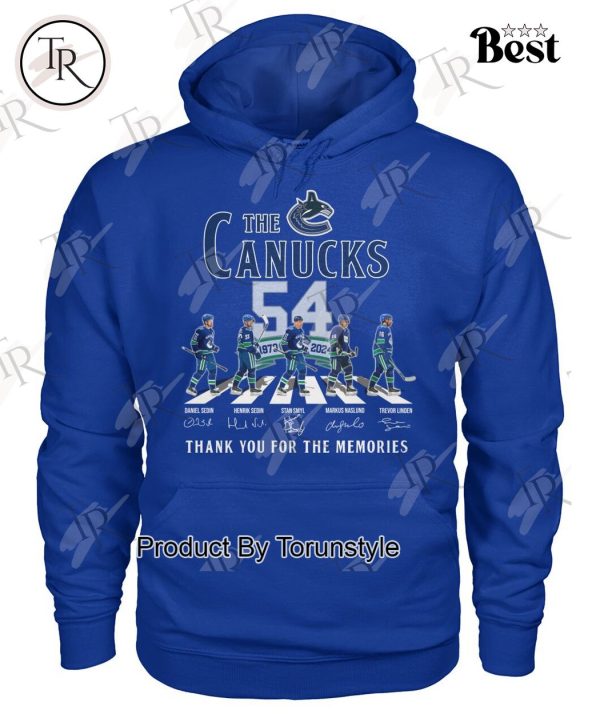 The Canucks 54 Years Of 1970-2024 Thank You For The Memories T-Shirt