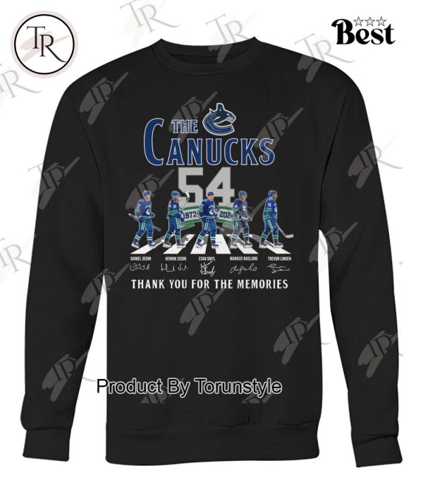 The Canucks 54 Years Of 1970-2024 Thank You For The Memories T-Shirt