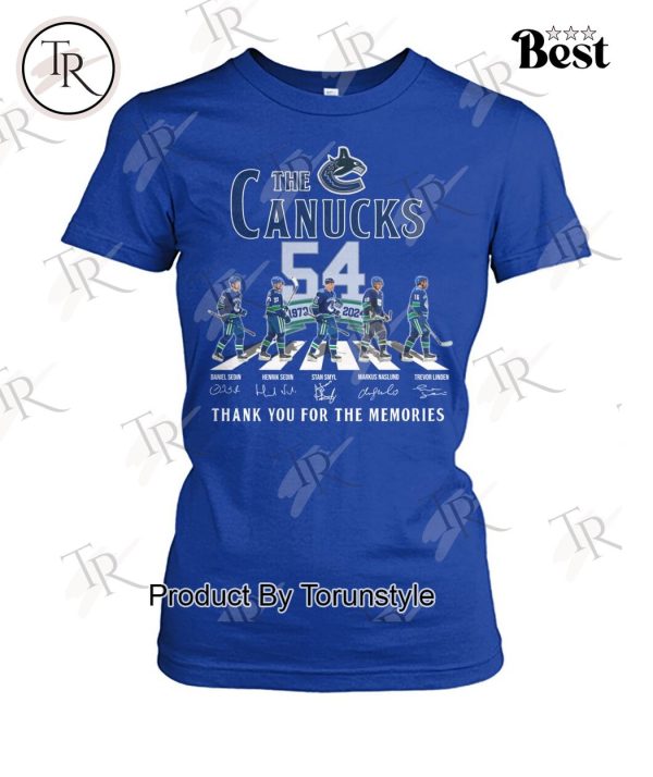 The Canucks 54 Years Of 1970-2024 Thank You For The Memories T-Shirt