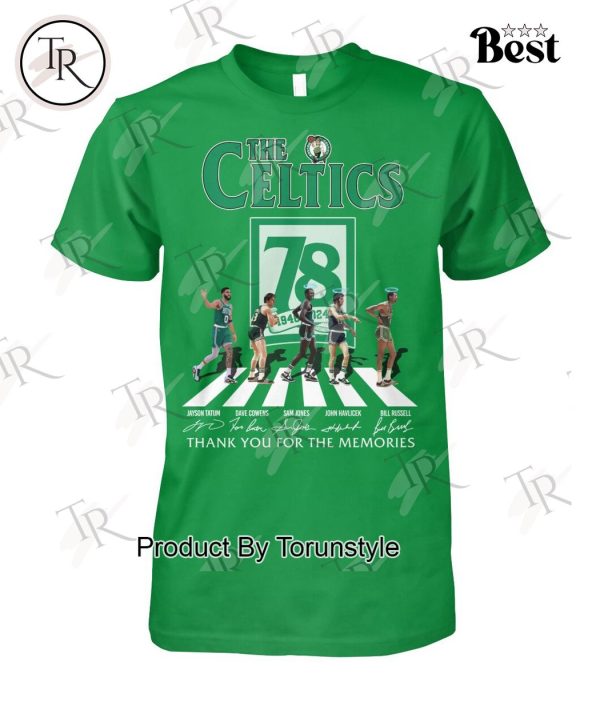 The Celtics 78 Years Of 1968-2024 Boston Celtics Thank You For The Memories T-Shirt