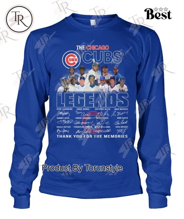 The Chicago Cubs Legends Thank You For The Memories T-Shirt