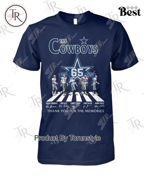 The Cowboys 65 Years Of 1960-2025 Thank You For The Memories T-Shirt