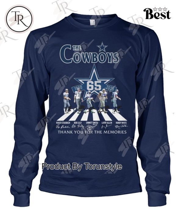 The Cowboys 65 Years Of 1960-2025 Thank You For The Memories T-Shirt