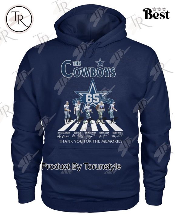 The Cowboys 65 Years Of 1960-2025 Thank You For The Memories T-Shirt