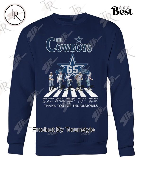 The Cowboys 65 Years Of 1960-2025 Thank You For The Memories T-Shirt