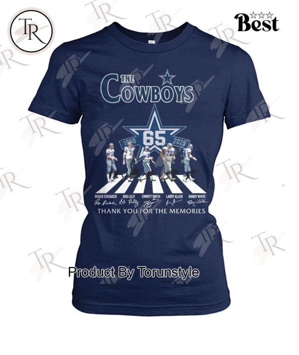 The Cowboys 65 Years Of 1960-2025 Thank You For The Memories T-Shirt