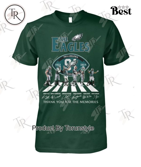 The Eagles 91 Years Of 1933-2024 Philadelphia Eagles Thank You For The Memories T-Shirt