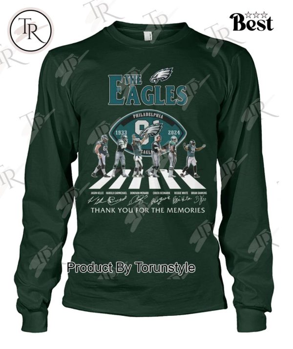 The Eagles 91 Years Of 1933-2024 Philadelphia Eagles Thank You For The Memories T-Shirt