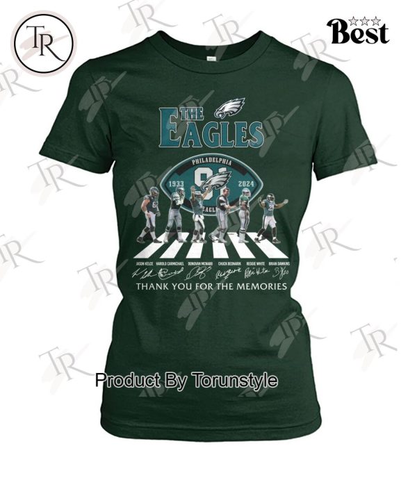 The Eagles 91 Years Of 1933-2024 Philadelphia Eagles Thank You For The Memories T-Shirt