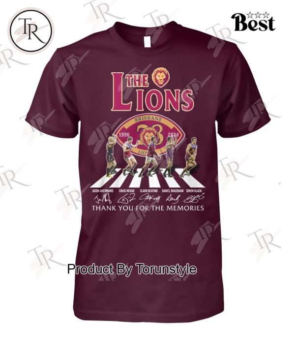 The Lions 28 Years Of 1996-2024 Brisbane Lions Thank You For The Memories T-Shirt