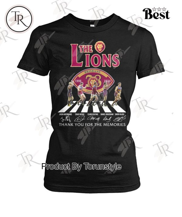 The Lions 28 Years Of 1996-2024 Brisbane Lions Thank You For The Memories T-Shirt