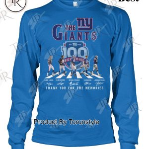 The New York Giants 100 Seasons Thank You For The Memories T-Shirt