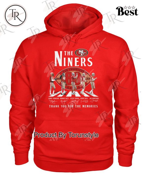 The Niners 80 Years Of 1944-2024 Thank You For The Memories T-Shirt