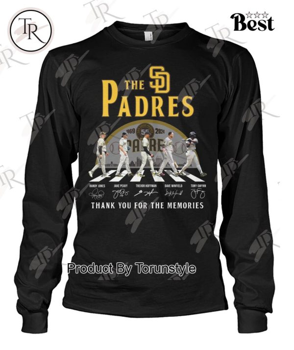 The Padres 55 Years Of 1969-2024 San Diego Padres Thank You For The Memories T-Shirt