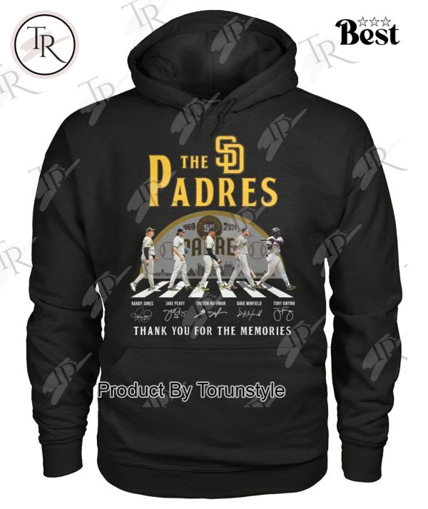 The Padres 55 Years Of 1969-2024 San Diego Padres Thank You For The Memories T-Shirt