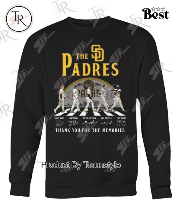 The Padres 55 Years Of 1969-2024 San Diego Padres Thank You For The Memories T-Shirt