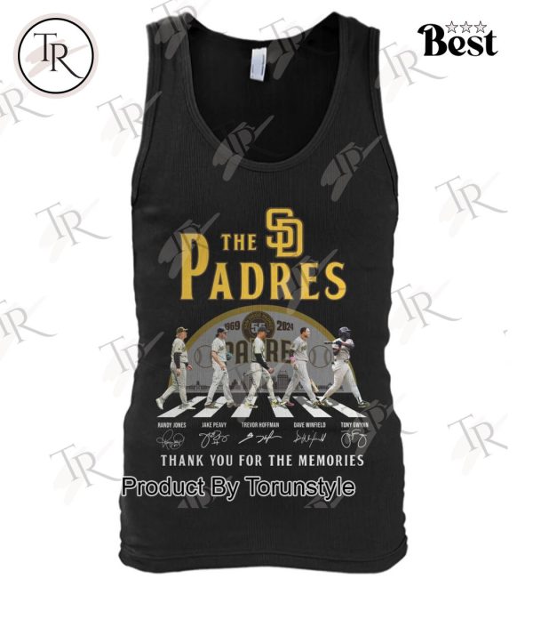 The Padres 55 Years Of 1969-2024 San Diego Padres Thank You For The Memories T-Shirt