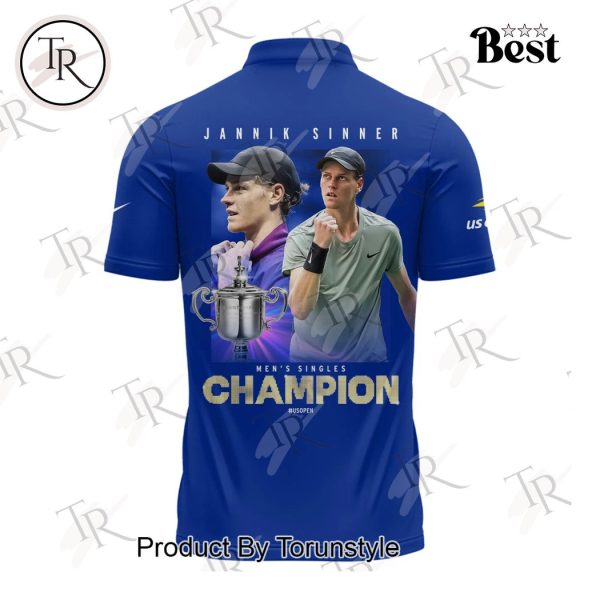 Jannik Sinner Men Singles Champion Polo Shirt