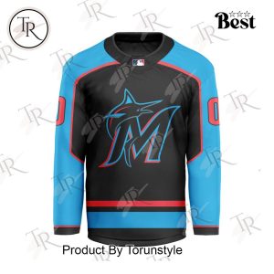 MLB Miami Marlins Special Hockey Jersey Design Concept