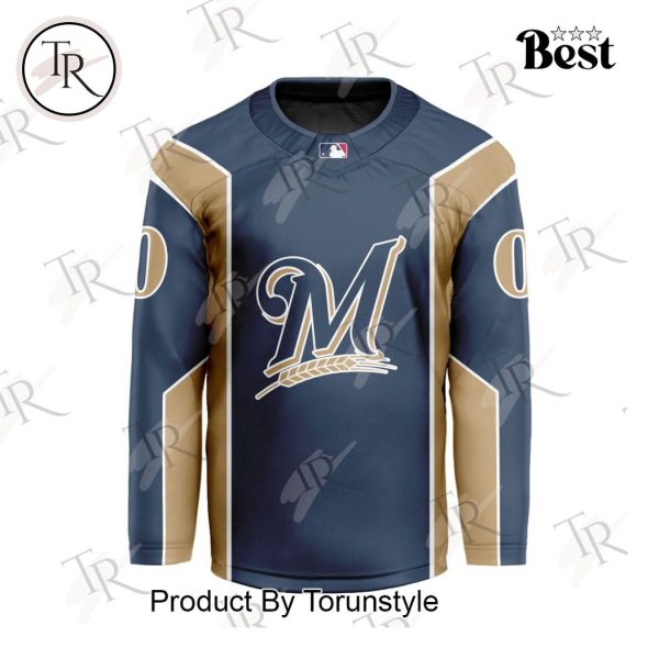 MLB Milwaukee Brewers Special Hockey Jersey Design Concept