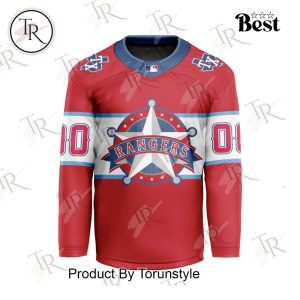 MLB Texas Rangers Special Hockey Jersey Design Concept