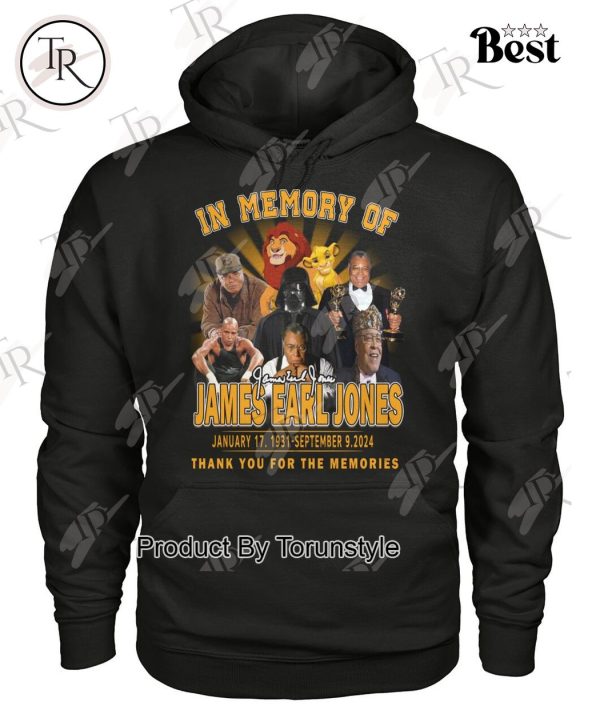 In Memory Of James Earl Jones January 17. 1931 – September 9. 2024 Thank You For The Memories T-Shirt