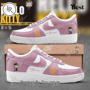 San Diego Padres x Hello Kitty 2024 Custom Air Force 1 Sneakers – Pink