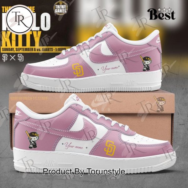 San Diego Padres x Hello Kitty 2024 Custom Air Force 1 Sneakers – Pink