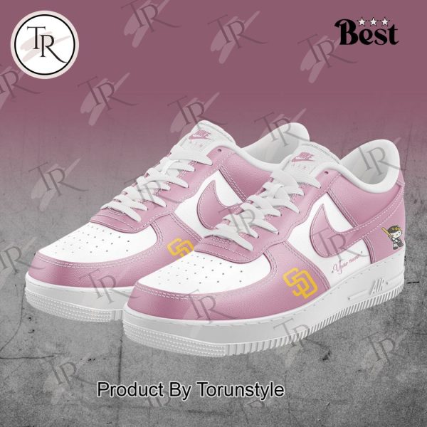 San Diego Padres x Hello Kitty 2024 Custom Air Force 1 Sneakers – Pink