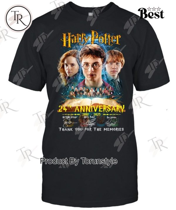 Harry Potter 24th Anniversary 2001 – 2025 Thank You For The Memories T-Shirt