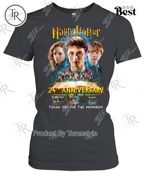 Harry Potter 24th Anniversary 2001 – 2025 Thank You For The Memories T-Shirt