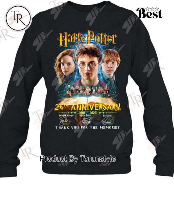 Harry Potter 24th Anniversary 2001 – 2025 Thank You For The Memories T-Shirt